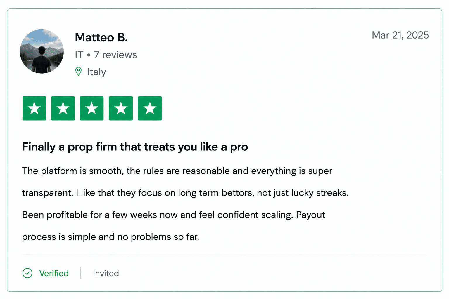 StakeSteps customer review 9
